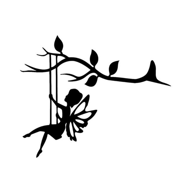 

metal art silhouette yard stakes swinging butterfly fairy decoration garden backyard decor outdoor sign j60c decorations