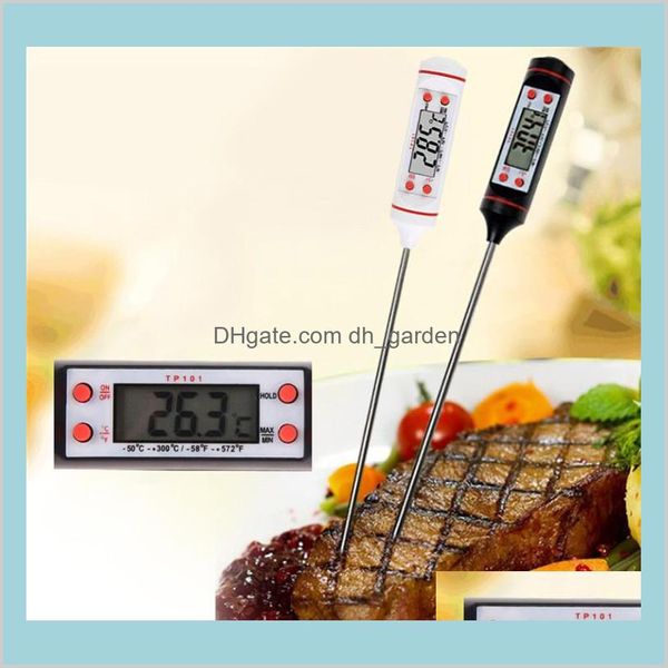 Thermometer Kleinminder Hausgarten Digitales Lebensmittel Koch Thermometer Sonde Haushaltshaltefunktion Küche LCD Gauge Stift BBQ Grill