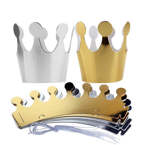 

10pcs cute hats crown gold sier baby shower birthday p props children birthday party decoration