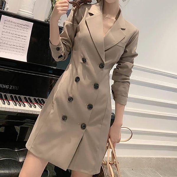 

women's suits & blazers philosophy 2021 autumn women solid office lady fashion notched collar outwear female double breasted blazer dre, White;black