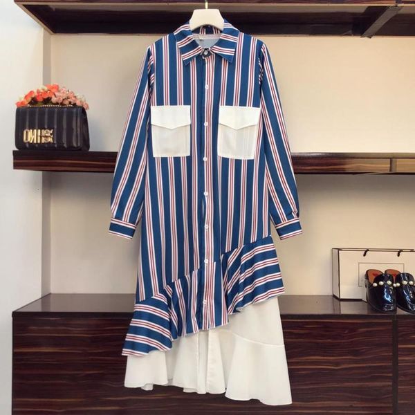 

casual dresses dress women clothes spring large size women's fat sister french belly covering show thin age reducing foreign style loos, Black;gray