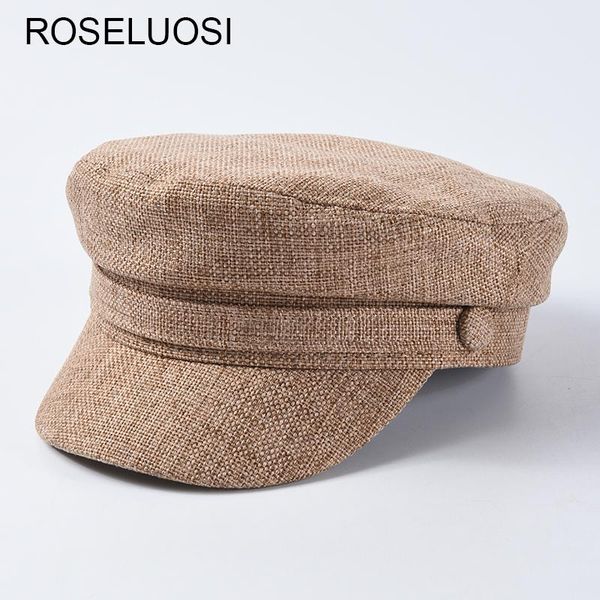 

berets women military hats casual solid color sboy caps flat octagonal cap, Blue;gray