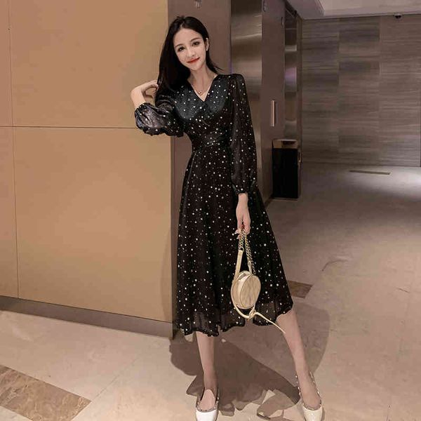 

elegant women dresses sleeve v-neck long black waist chiffon maxi party dress plus size -4xl, Black;gray