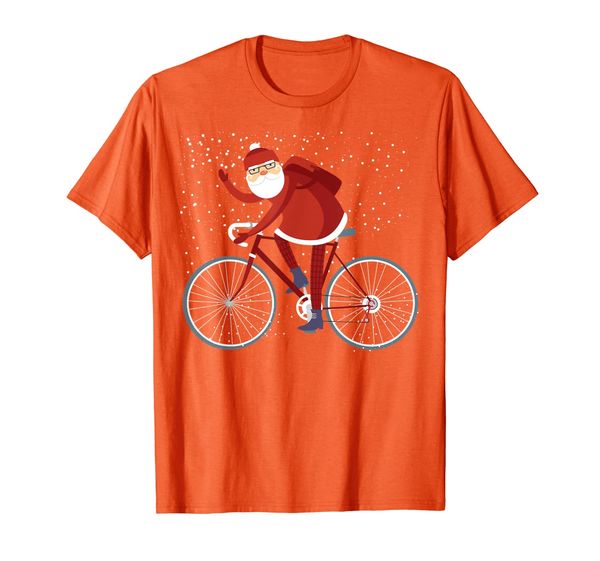 

Funny XMAS Trendy Santa Ride a Bike Bicycle in Snowflakes T-Shirt, Mainly pictures