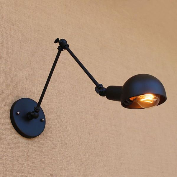 

wall lamp loft nordic style antique adjustable long arm for workroom bathroom bar light fixtures home lighting
