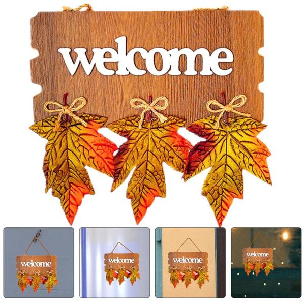 

gift wrap welcome hanging sign wall ornament decoration for home shop