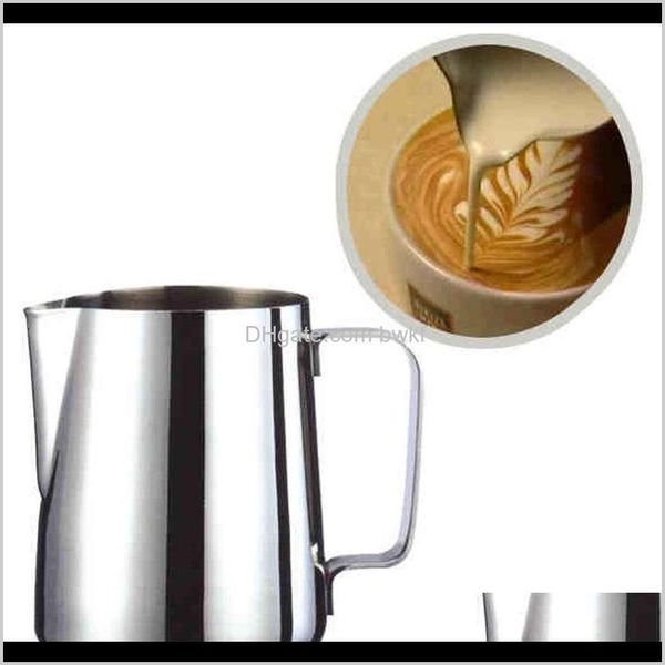 Pentole Utensili da caffè Cucina, Sala da pranzo Bar Casa Giardino Drop Delivery 2021 Cucina fantastica Acciaio inossidabile Espresso Barista Caffè artigianale Latte Mi