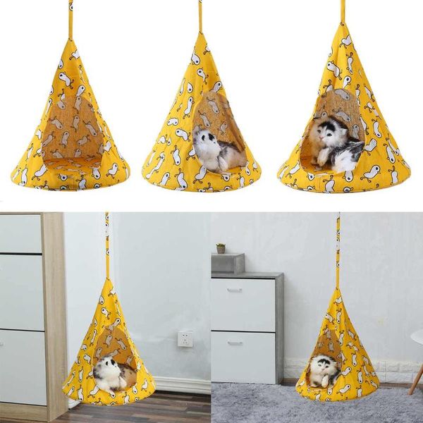 

cat beds & furniture creative hammock kitten nest dog tent cushion bed collapsible pet products s/m