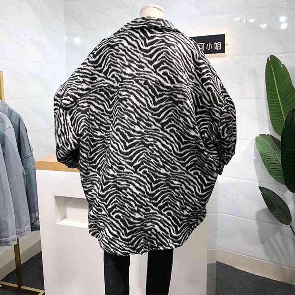 

women's jackets female leopard autumn printing jacket long sleeve fashion women's and sweaters warm woolen 23m9, Black;brown