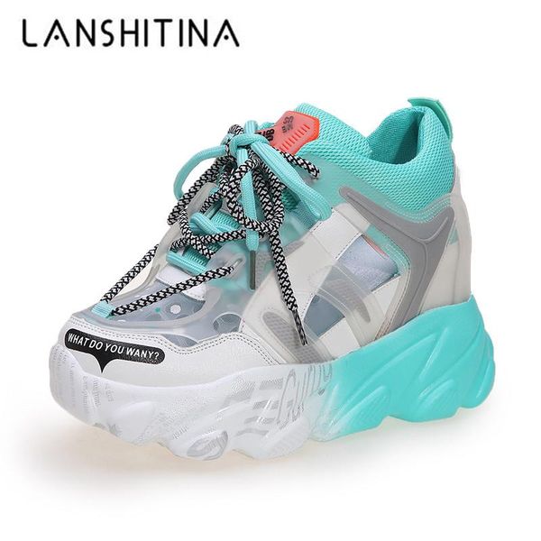 

summer women sandals 2021 thick sole dad shoes casual high platform comfortable leisure cutout sandal sneakers woman 9cm, Black