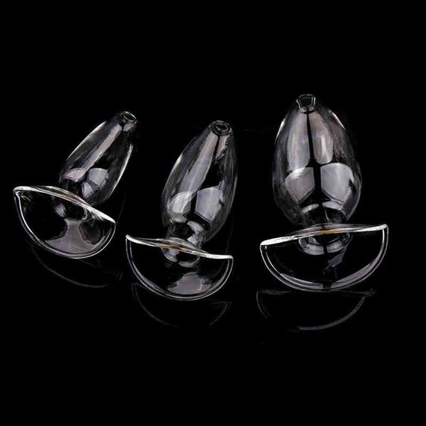 Nxy Anale Speelgoed Zerosky 3 Size Anker Holle Glazen Plug Speculum Butt Expander Prostaat Massager Sex voor Vrouwen Mannen 1217