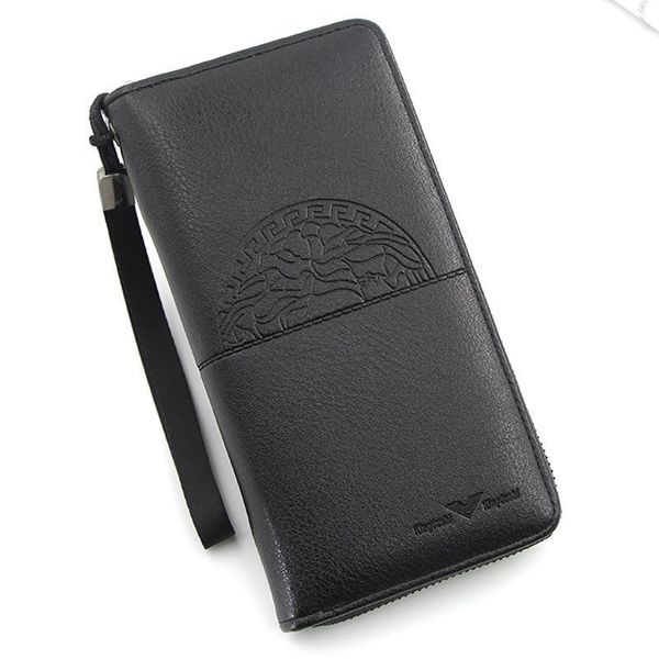 

wallets men's business clutch bag fashionable big bill holder dark long wallet multi card large capacity, Red;black