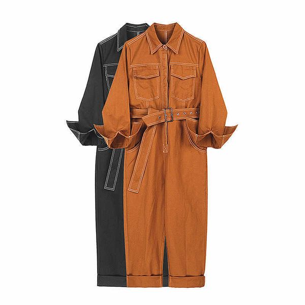 

2 piece sashes jumpsuit women streetwear loose cool cargo pants two set for track suit 210531, White