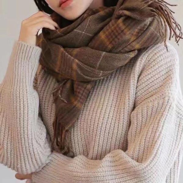 

scarves classic brand scarf scottish checked men's and women's winter warm fashion casual imitation cashmere, Blue;gray