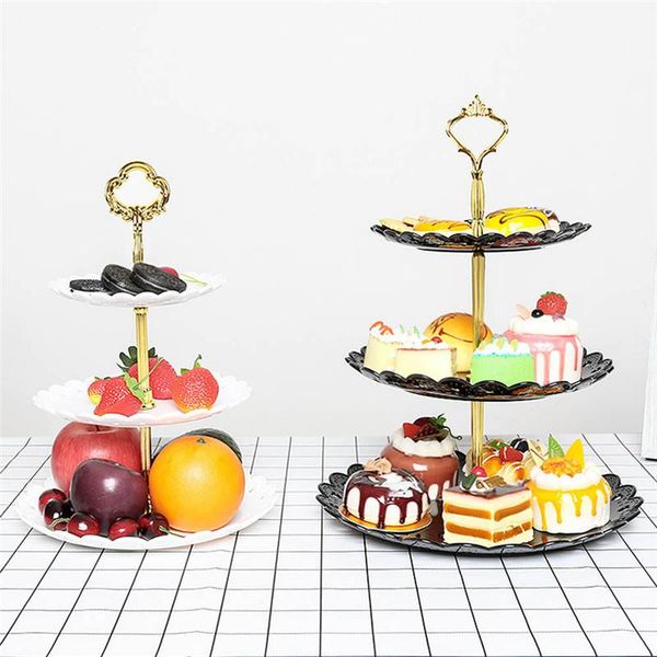 

other bakeware detachable three tiers cake stand cupcake candy dessert pastry display for wedding party tray plates bracket