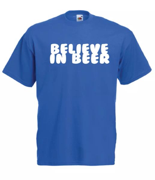 

believe in beer xmas gift idea mens women t shirts multi-color s-2xl, White;black