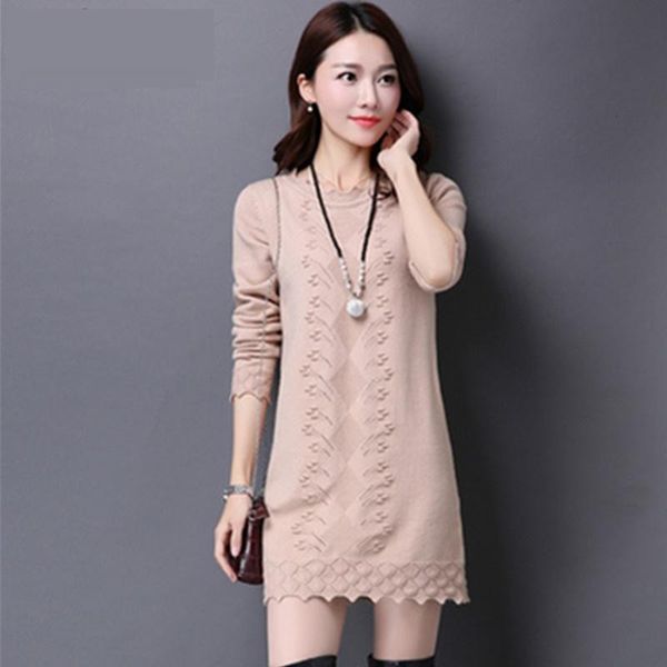 

casual dresses long sleeve plus size knit sweater women's 2021 spring autumn for female ruffle pullovers sweaters, Black;gray