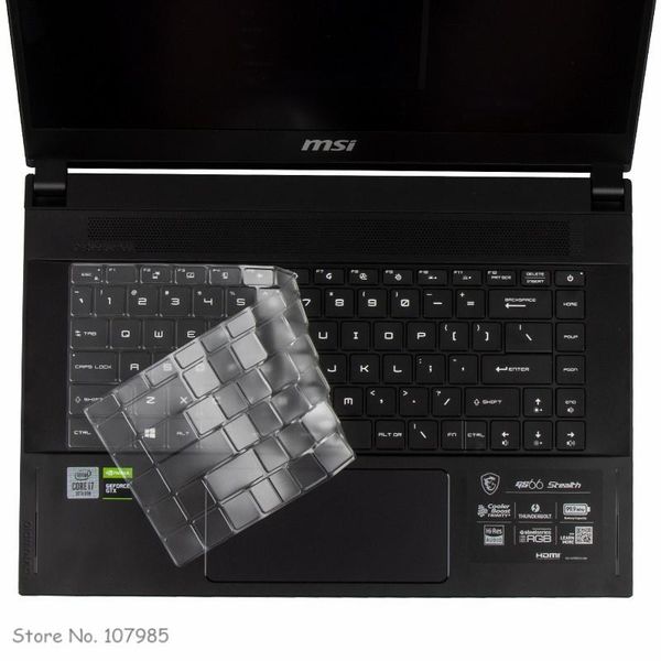 

keyboard cover skin protector for msi modern 14 b10rbsw-024mx b4mx 15.6" gs66 stealth 10sfs 10sgs ge66 ws66 series covers