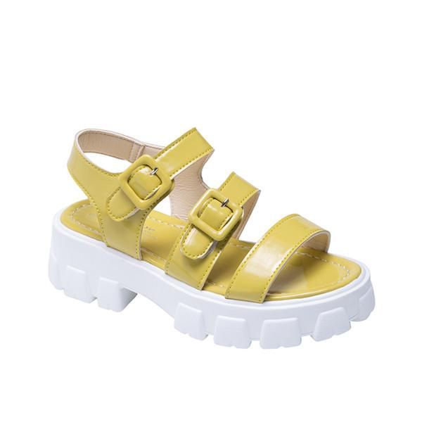 

sandals 2021 women shoe fashion 5.5cm heel summer buckle non-slip basic casual, Black