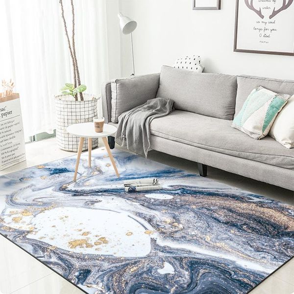 

light luxury modern nordic abstract marble pattern flow gold bedroom living room kitchen mat carpet customization carpets