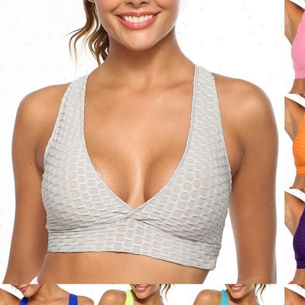 

deep v neck padded womens cami wireless push up sports bra brassiere underwear, White