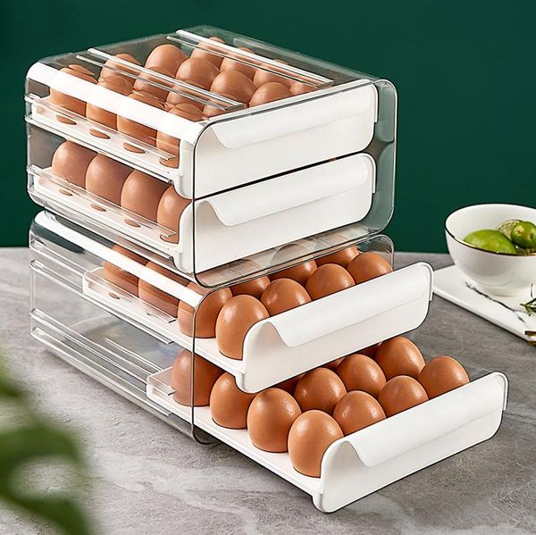 

storage drawers creative household egg tool box refrigerator put eggs anti-fall kitchen drawer type plastic preservation
