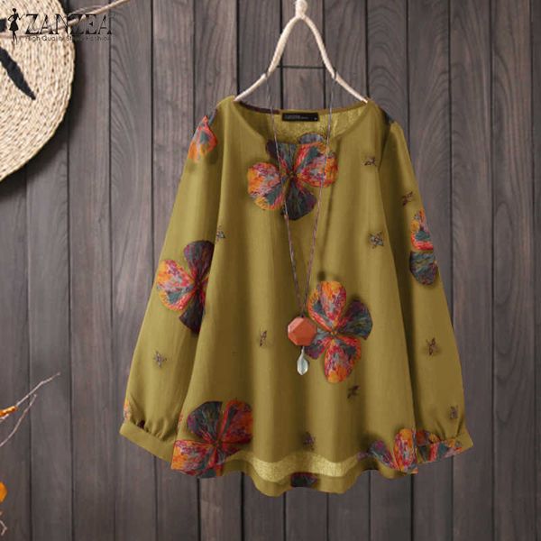 

women's blouses & shirts blouses kaftan floral blouse printed spring casual blusas female o neck plus size tunic ch x4q4, White