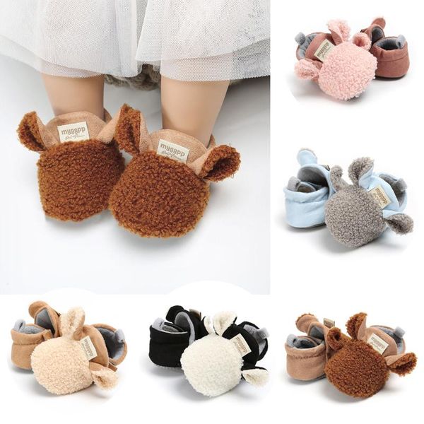 

first walkers 0-1year baby soft-soled toddler shoes keep warm in winter cotton soft animal shape boys girls