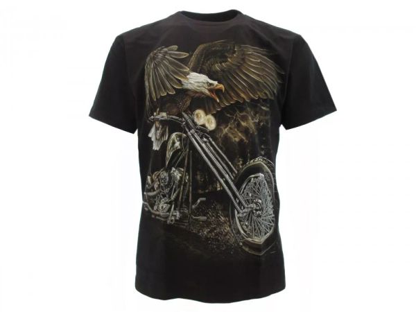 

T Shirt Motorcycle Custom 9, White;black