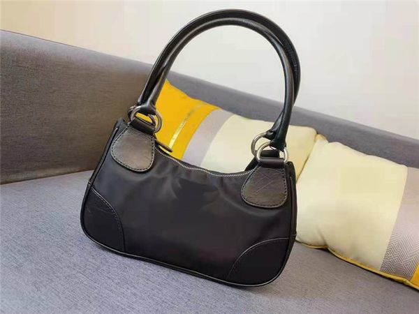 

designer vintage baguette bags sturdy semicircle leather handle one shoulder bag black stitching calf wallets double side ring patchwork han