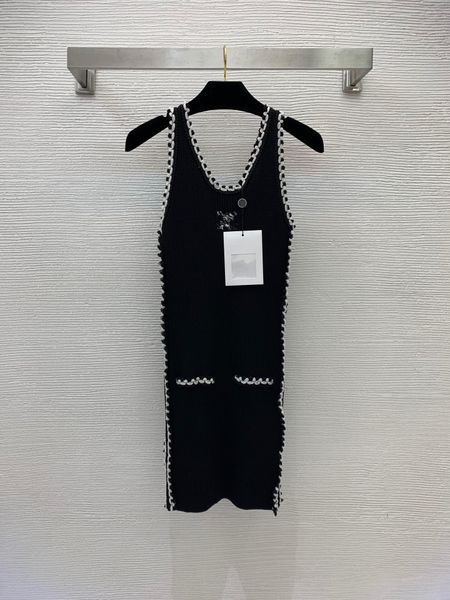 

309 2022 summer a line sleeveless crew neck flora print dress kint black white prom fashion brand same style fashion women clothes weilan