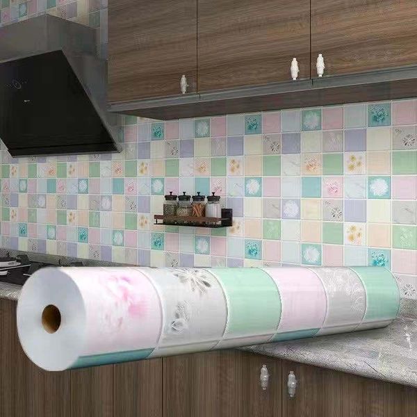 

wall stickers pvc sticker home decors diy kitchen paper high temperature paster self-adhesive wallpapers foil waterproof bathroom