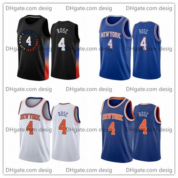 

men derrick rose new york knicks 2021 black city edition basketball jersey