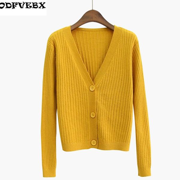 

women's sweaters odfvebx fashion v-neck knitted cardigan single-breasted pit striped sweater long sleeve spring autumn style, White;black