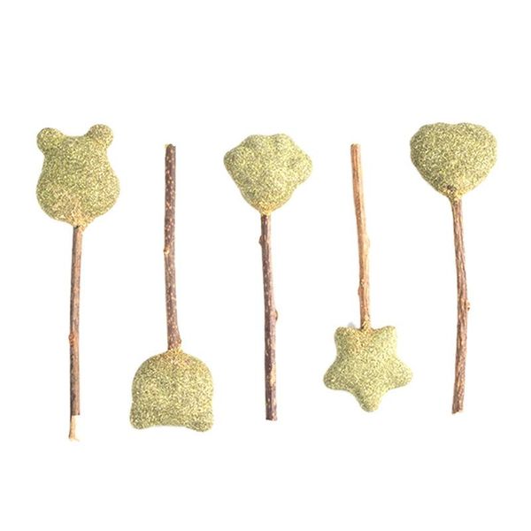 

cat toys 5pcs catnip lolli claw candy toy wood molar stick