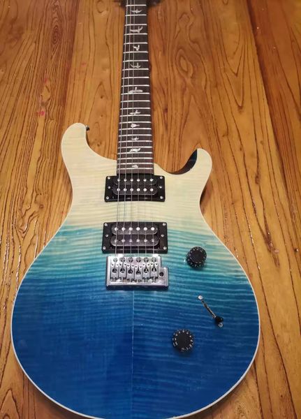 

electric guitar body mahogany flame maple,tremolo bridge fly bird inlay
