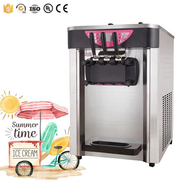 

ice cream making machine desk3-flavor soft commercial stainless steel