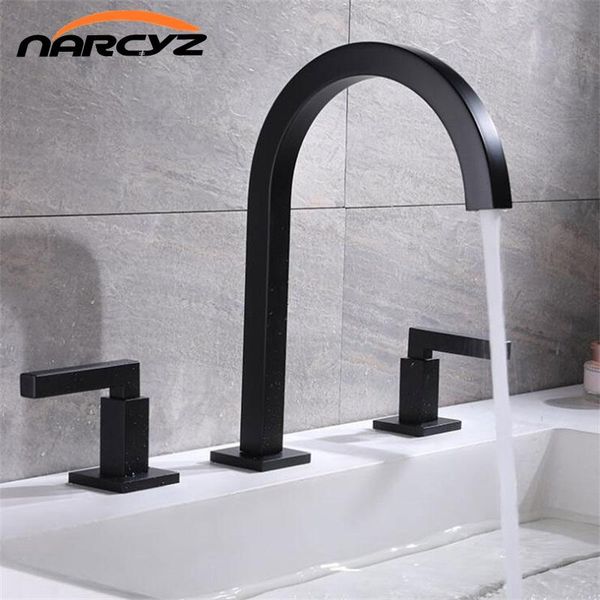 

bathroom sink faucets basin faucet european light luxury rose gold brass double-handle split three-piece and cold v-7038