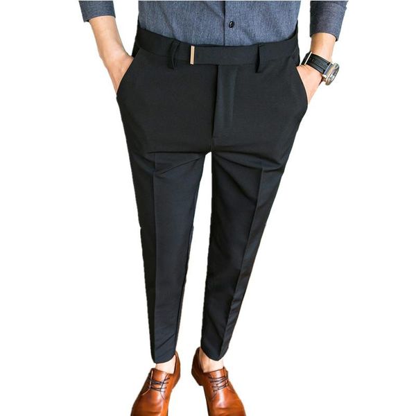 

men's suits & blazers black mens suit pants spring and autumn fashion casual trousers small stretch blue men size 28-36 2021 man pant, White;black