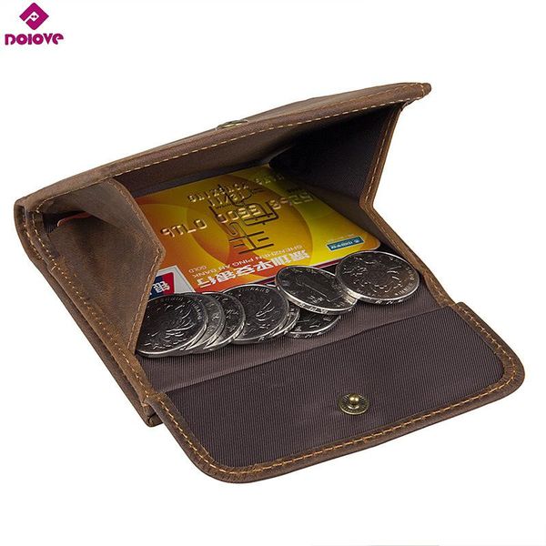 

wallets dolove genuine cowhide leather men wallet fashion design brand purse id card holder with zipper coin pockets d-7615, Red;black