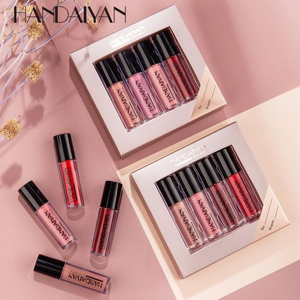 

lip gloss 4pcs/set liquid matte lipstick professional makeup kit long lasting cosmetics maquiagem for women