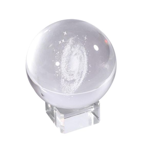 

novelty items beautiful milky way pattern crystal creative deskdecoration with base table ornament for home office (60mm)