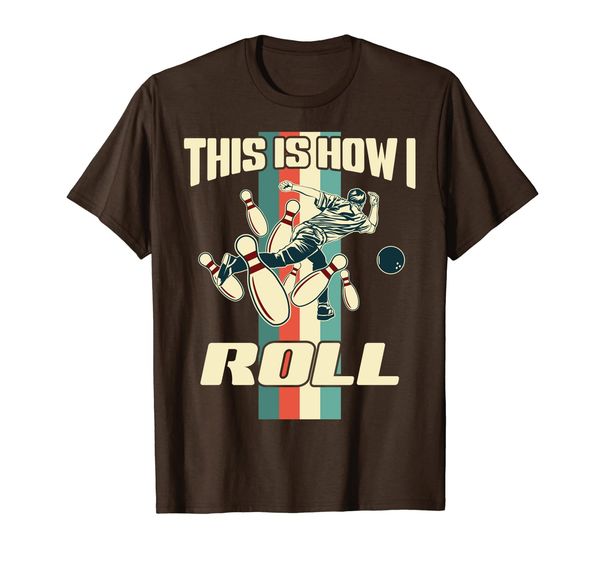 

this is how i roll vintage bowling shirt for men women kids, White;black
