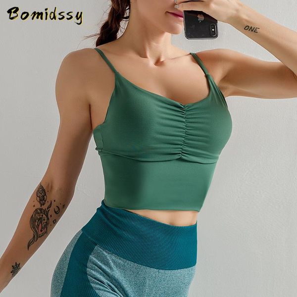 

gym clothing summer style beautiful back solid color bra women's shockproof sling gathered sports yoga underwear running fitness vest, White;black
