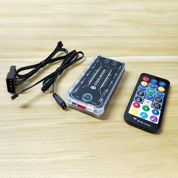 

fans & coolings 12v pc cooling chassis fan computer water system waterblock rgb controller 12cm remote control case