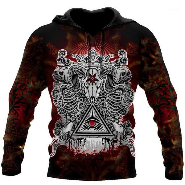

men's hoodies & sweatshirts skull and angel series 3d printing autumn fashion hoodie/guard clothing hooded sweatshirt casual zipper p, Black