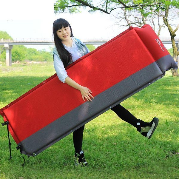

outdoor pads automatic inflatable mattress camping air cushion lengthened thickened sleeping mat nylon picnic travel folding pad