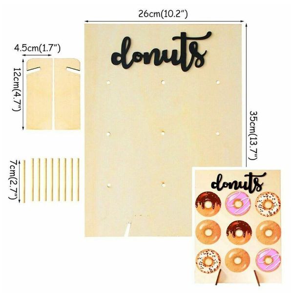 

storage bags wooden donut holder wedding supplies decoration birthday party kids baby shower festival home crafts deskdecor