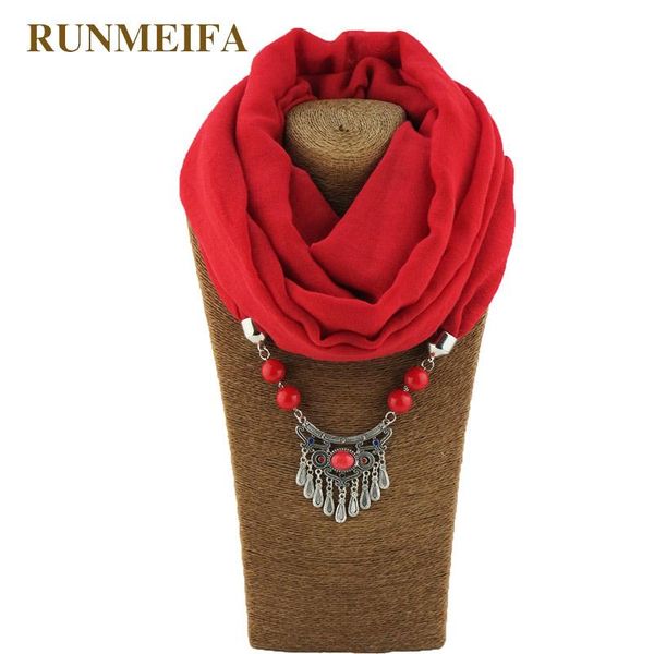 

scarves runmeifa 2021 est jewelry scarf solid cotton necklace pendant woman for the neck foulard femme accesorios mujer, Blue;gray