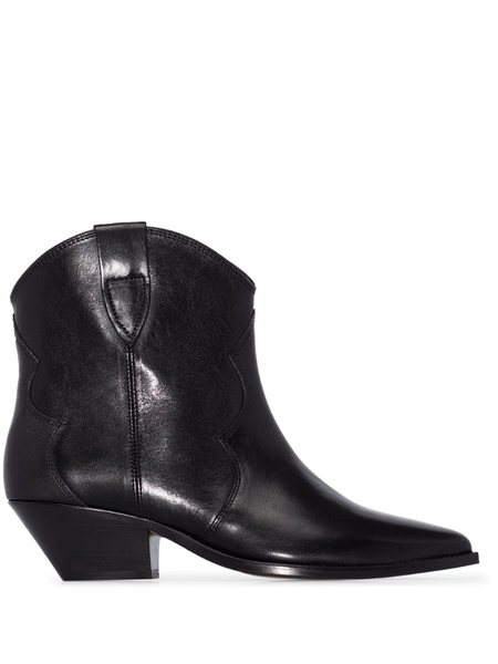 

boots women shoes paris dewina western black leather runway